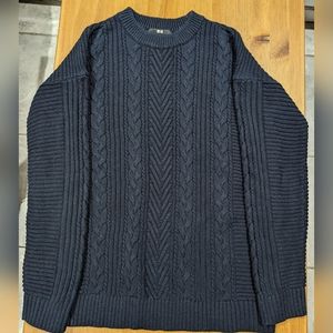 Uniqlo Navy Cableknit Sweater